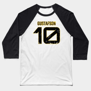 Megan Gustafson Yellow Distressed Jersey Number 10 BP-14 Baseball T-Shirt